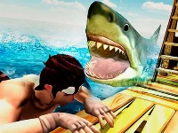 Raft shark hunting