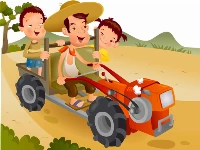 Cartoon tractor puzzle