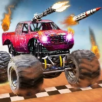 Monster truck vs zombie death shooting game