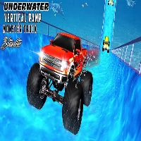 Water surfer vertical ramp monster truck game