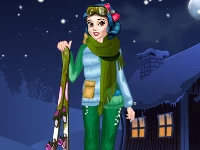 Princess winter skiing