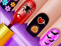 Glow halloween nails