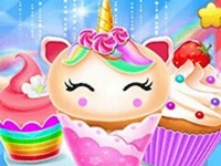 Unicorn mermaid cupcake cooking design - creative