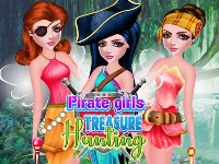 Pirate girls treasure hunting