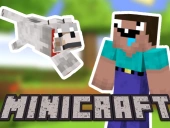 Minicraft: steve and wolf adventure