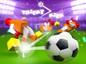 Tricky kick - casual soccer game - joyful football