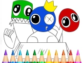 Rainbow friends coloring book game