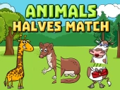 Animals halves match