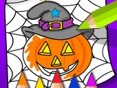 Halloween coloring book game