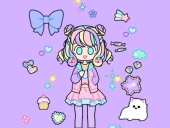 Pastel girl dress up