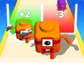 Merge number cube 3d run game