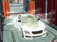 Modern sports car wash 3d