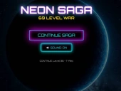 Neon saga tic tac toe: 69 level war
