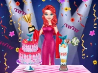 Mermaid cake cooking design