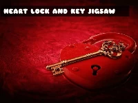 Heart lock and key jigsaw
